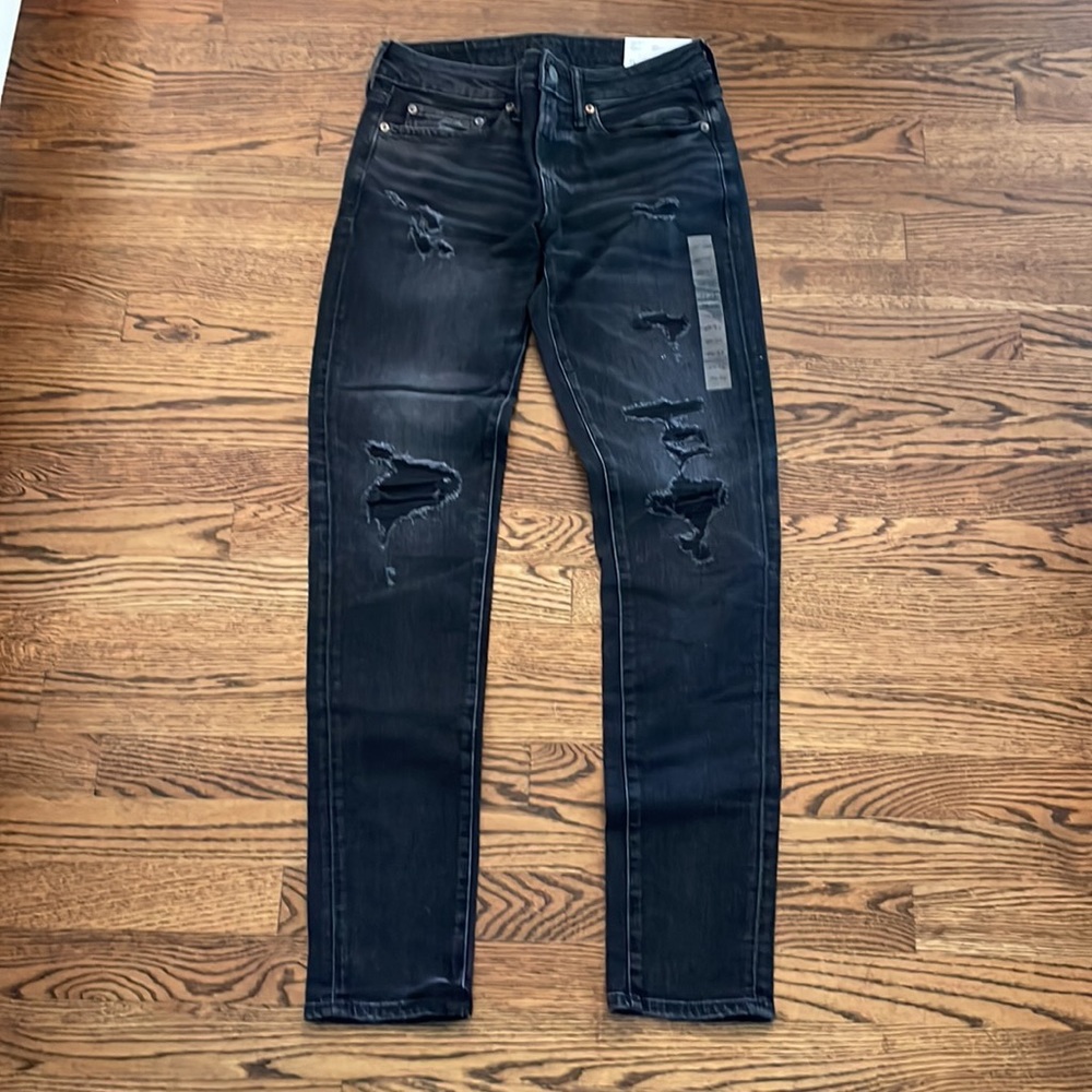 American Eagle Airflex Skinny Jeans-black.  Brand news with Tags 29/32